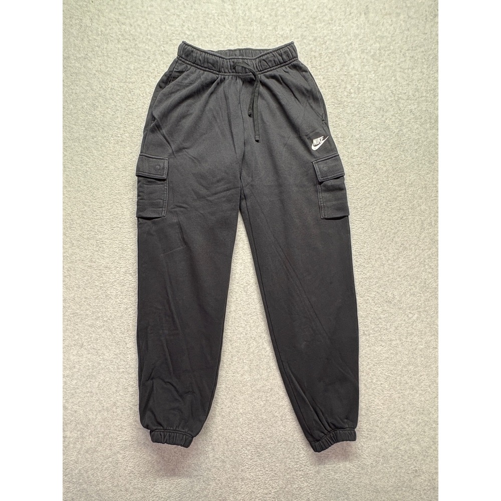 Nike Sportswear Club Fleece Cargo Pants Black Joggers DQ5196-010 Mens XS
